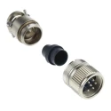 Jaeger Circular Connector 6 Contacts Cable Standard Connector Male IP65 Metal Housing 15A 5324 430 06
