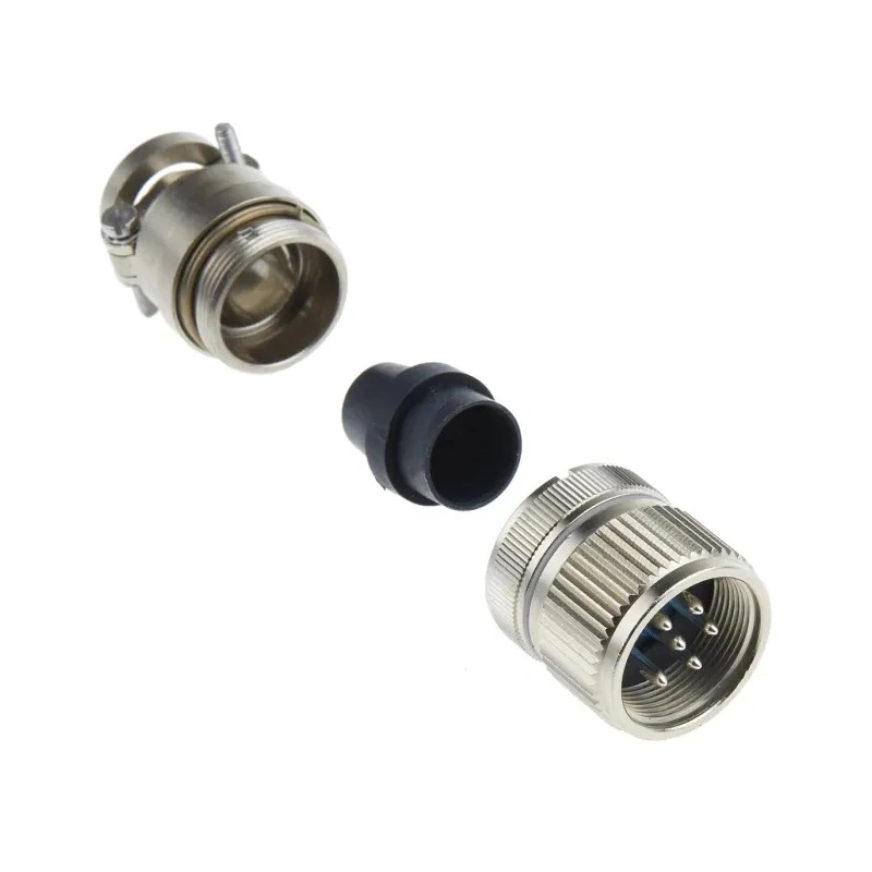 Jaeger Circular Connector 6 Contacts Cable Standard Connector Male IP65 Metal Housing 15A 5324 430 06