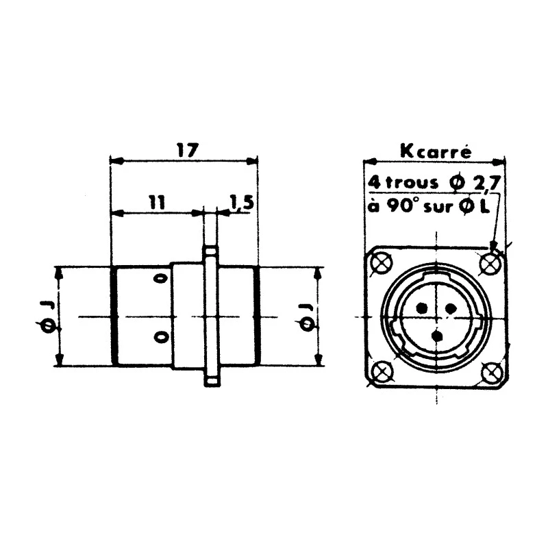 Jaeger Circular Connector, Female, 4 Contacts, Miniature Aluminium Housing, Solder Termination, Series 5338 5338 000 06