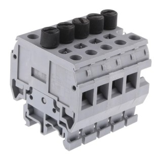 Entrelec MB Series 1-Level Fused DIN Rail Terminal Grey, 10mm² Cable CSA, 600V, Screw Termination 1SNA111034R0400