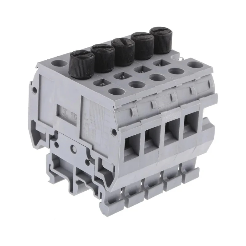 Entrelec MB Series 1-Level Fused DIN Rail Terminal Grey, 10mm² Cable CSA, 600V, Screw Termination 1SNA111034R0400