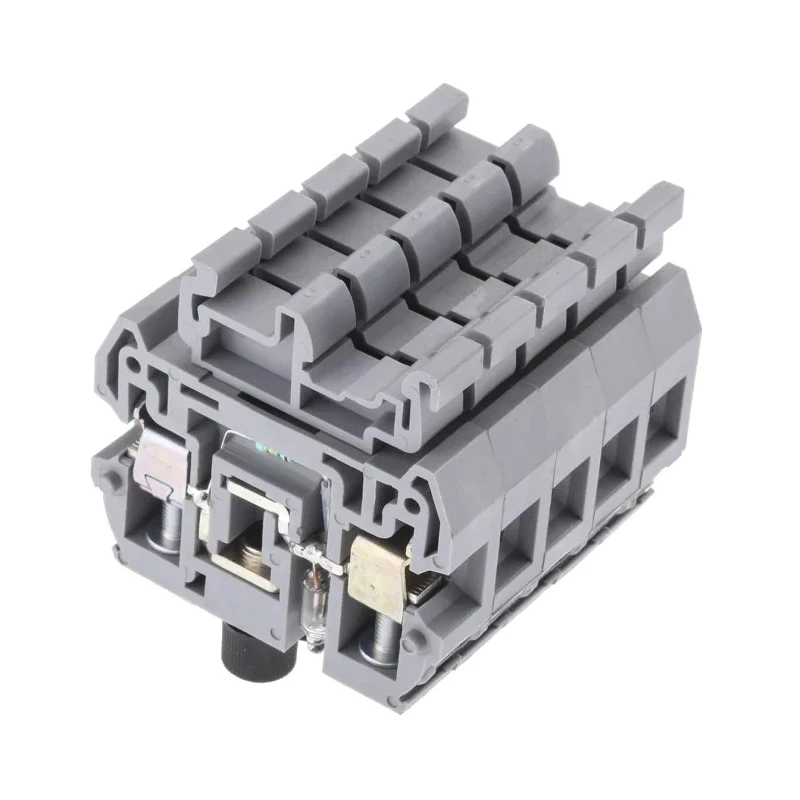 Entrelec MB Series 1-Level Fused DIN Rail Terminal Grey, 10mm² Cable CSA, 600V, Screw Termination 1SNA111034R0400
