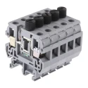 Entrelec MB Series 1-Level Fused DIN Rail Terminal Grey, 10mm² Cable CSA, 600V, Screw Termination 1SNA111034R0400