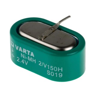 Varta 2.4 V Nickel Metal Hydride Button Rechargeable Battery 150 mAh 25.5mm Diameter 25.6mm Height 55615602940
