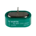 Varta 2.4 V Nickel Metal Hydride Button Rechargeable Battery 150 mAh 25.5mm Diameter 25.6mm Height 55615602940
