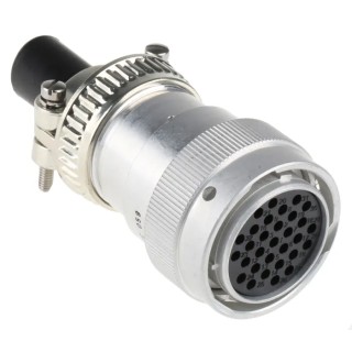 Deutsch Circular Connector, 31 Contacts, Cable Mount, 1.59 mm, Plug Female, IP67, 13A, 250V, Bayonet HD36-24-31SE-059