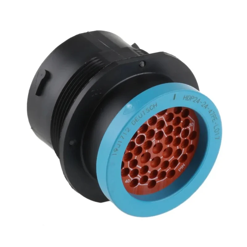 Deutsch Industrial Circular Connector, 47 Contacts, Panel Mount, 1.59 mm Socket Male, IP67 Rated, HD20 HDP24-24-47PE-L017