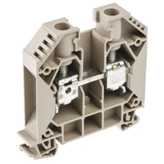 Weidmüller WDU Series Feed Through Terminal Block Brown 16mm² 1-Level Screw Termination 690V 76A ATEX 1020400000