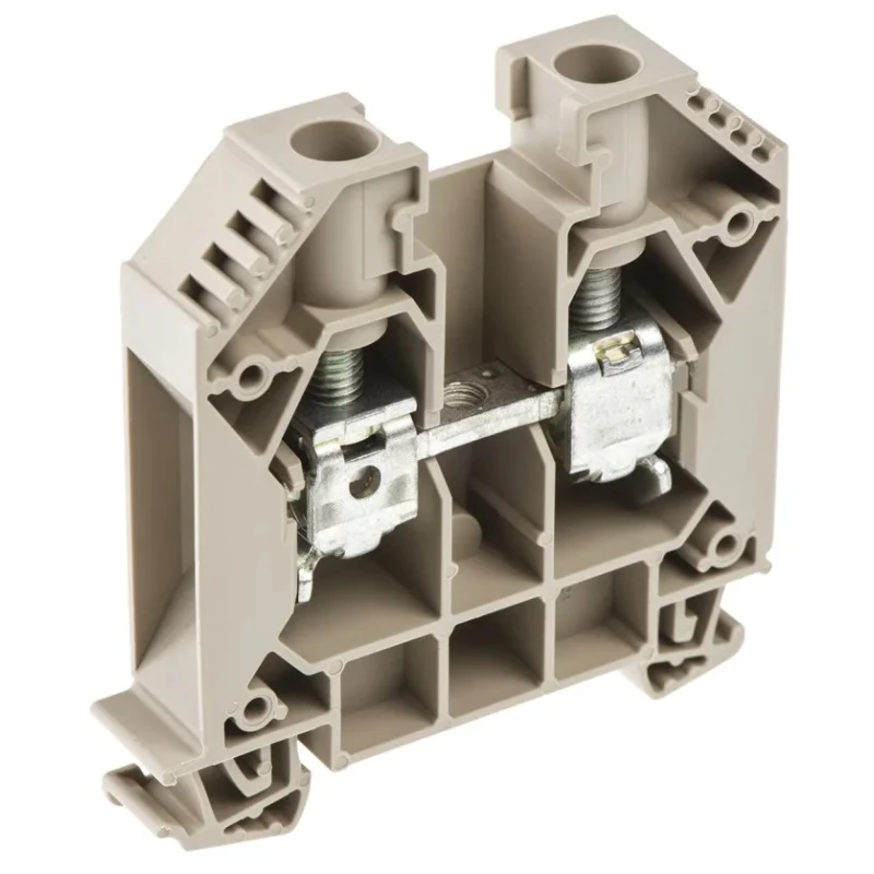 Weidmüller WDU Series Feed Through Terminal Block Brown 16mm² 1-Level Screw Termination 690V 76A ATEX 1020400000