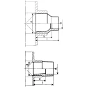 Georg Fischer Plastic Pipe Fitting Straight Reducer Bush Grey Polyvinyl Chloride 49mm 721 910 341
