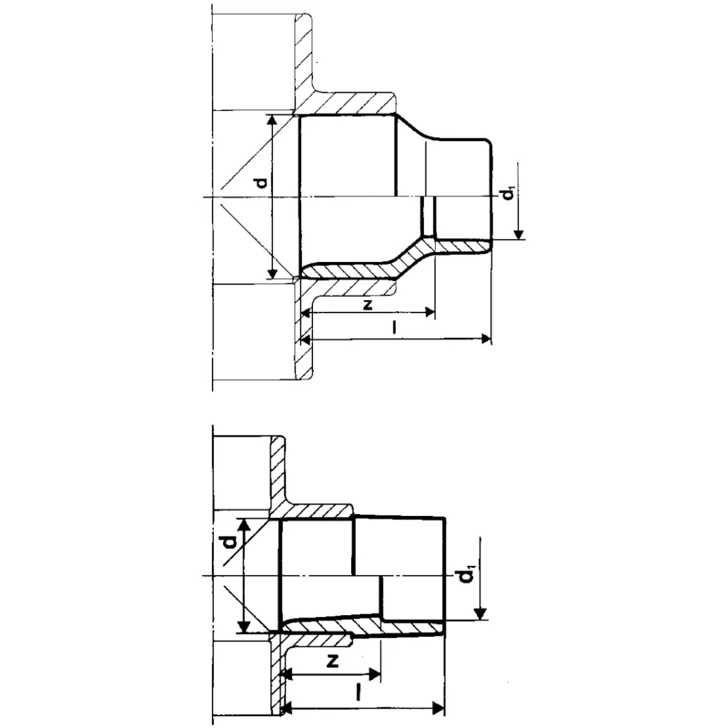 Georg Fischer Plastic Pipe Fitting Straight Reducer Bush Grey Polyvinyl Chloride 49mm 721 910 341