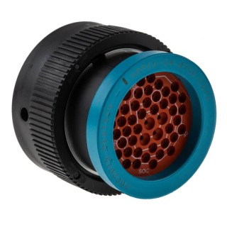 Deutsch Industrial Circular Connector, Cable Mount, 47 Contacts, 1.59 mm Plug Female, IP67, 250V, 13A HDP26-24-47SE-L017