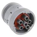Deutsch Circular Connector Cable Mount Plug Female 6 Contacts 27.15 mm 25A IP67 HD10 Series HD16-6-12S-B010