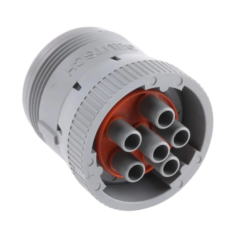 Deutsch Circular Connector Cable Mount Plug Female 6 Contacts 27.15 mm 25A IP67 HD10 Series HD16-6-12S-B010