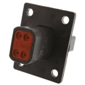 Deutsch DT Automotive Connector Female Panel Mount 4 Way Crimp 13A Thermoplastic Housing DT04-4P-CL06