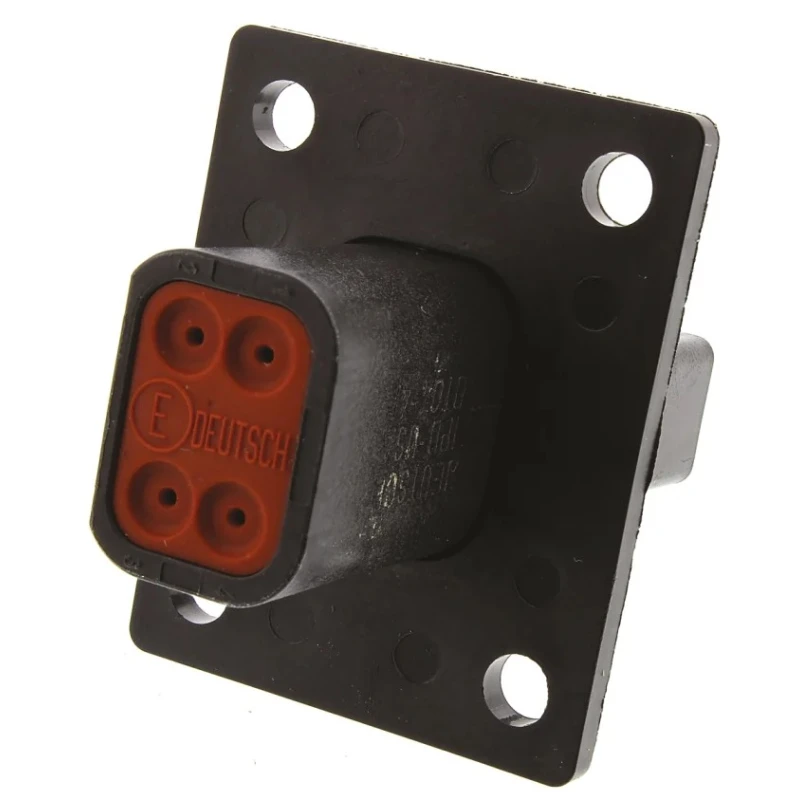 Deutsch DT Automotive Connector Female Panel Mount 4 Way Crimp 13A Thermoplastic Housing DT04-4P-CL06