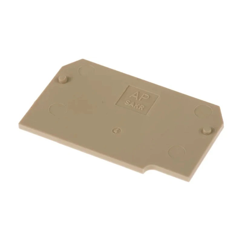 Weidmüller AP SAKR BE Series End Cover Beige Polyamide for DIN Rail Terminal Blocks 0211360000