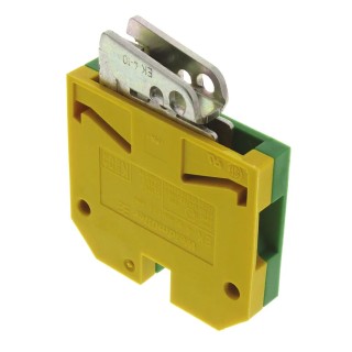 Weidmüller 2-Way EK 4 Earth Terminal Block, 4mm² Cable CSA, 10 AWG, 26 AWG Wire, Screw Termination, Nylon 0354560000