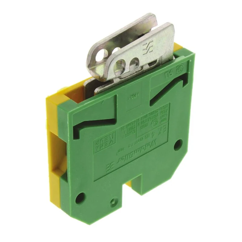Weidmüller 2-Way EK 4 Earth Terminal Block, 4mm² Cable CSA, 10 AWG, 26 AWG Wire, Screw Termination, Nylon 0354560000