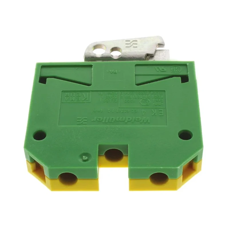 Weidmüller 2-Way EK 4 Earth Terminal Block, 4mm² Cable CSA, 10 AWG, 26 AWG Wire, Screw Termination, Nylon 0354560000