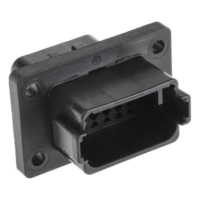 Deutsch Automotive Connector Female Black Panel Mount 12 Way Crimp Termination DT04-12PA-CL06