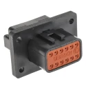Deutsch Automotive Connector Female Black Panel Mount 12 Way Crimp Termination DT04-12PA-CL06