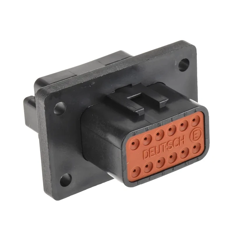 Deutsch Automotive Connector Female Black Panel Mount 12 Way Crimp Termination DT04-12PA-CL06