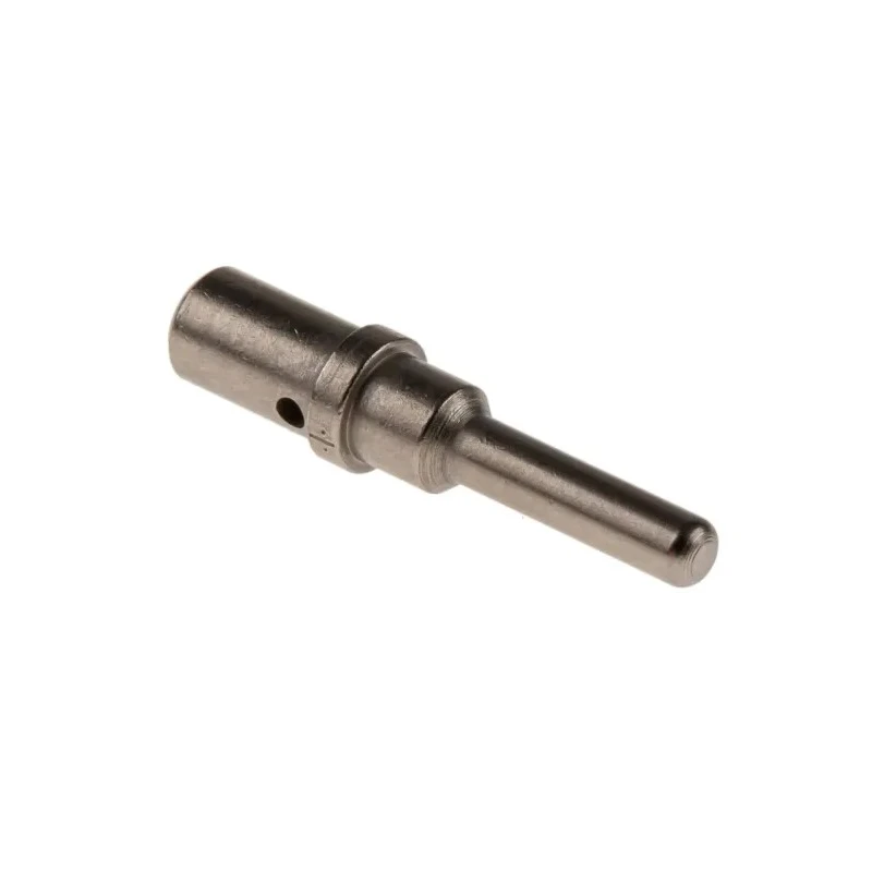 Deutsch 0460 Series Male Crimp Terminal, 25A Current, 14 AWG Min, 12 AWG Max Wire Size, Nickel Plated Copper 0460-204-12141