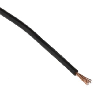 RS PRO Black Hook Up Wire 27 AWG 26/0.07 mm Core Strands 100 m Length PVC Jacket 150V 70°C 285-7662