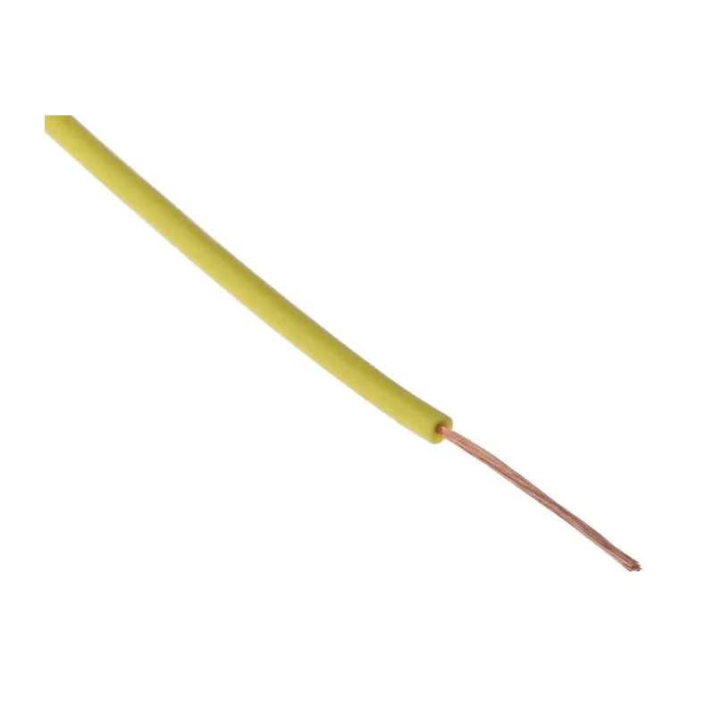 Staubli FlexiVolt Series Yellow Equipment Wire 26 AWG 39x0.07 mm Core Strands 100 m Length Polyvinyl Chloride Jacket 285-7741