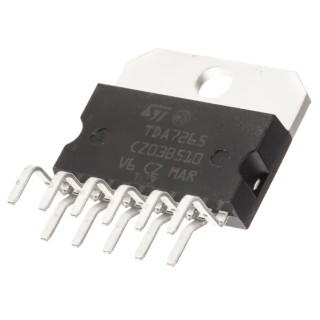 STMicroelectronics 20-Channel Audio Amplifier IC, Class A-B, 25W Output, 11-Pin Multiwatt TDA7265
