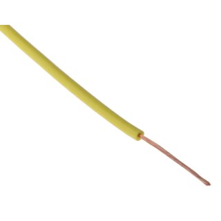 Staubli FlexiVolt Series Yellow Equipment Wire 20 AWG 129/0.07 mm Core Strands 100 m 500 V Flame Resistant RoHS 285-7864