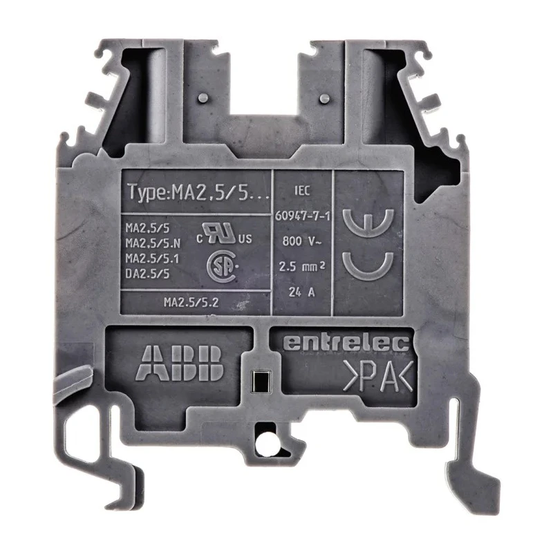 Entrelec SNA Series DIN Rail Terminal Block Grey, 2.5mm² Cable, 1-Level, Screw Termination 1SNA115486R0300