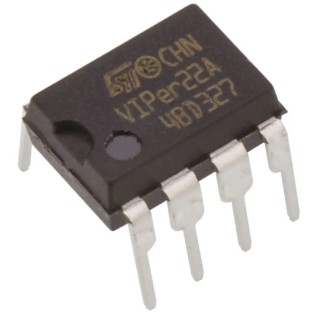 STMicroelectronics 8-Pin PDIP VIPER22ADIP-E PWM Controller 60 kHz 50V Through Hole