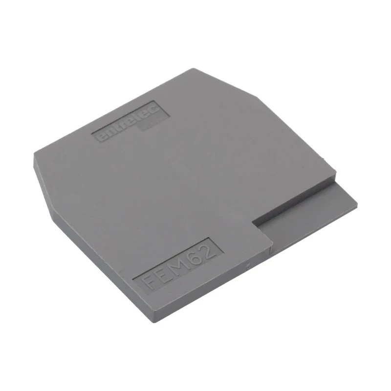 Entrelec FEM Series Grey Polyamide End Section for Use with Terminal Block 1SNA114994R0700