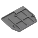 Entrelec FEM Series Grey Polyamide End Section for Use with Terminal Block 1SNA114994R0700