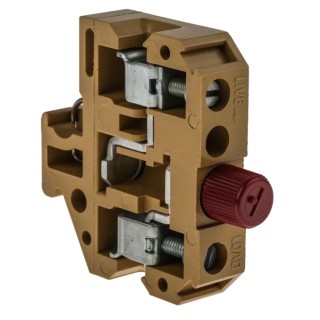 Weidmüller SAKS Series Fused DIN Rail Terminal Yellow 10mm² 1-Level Fused Screw 0211120000