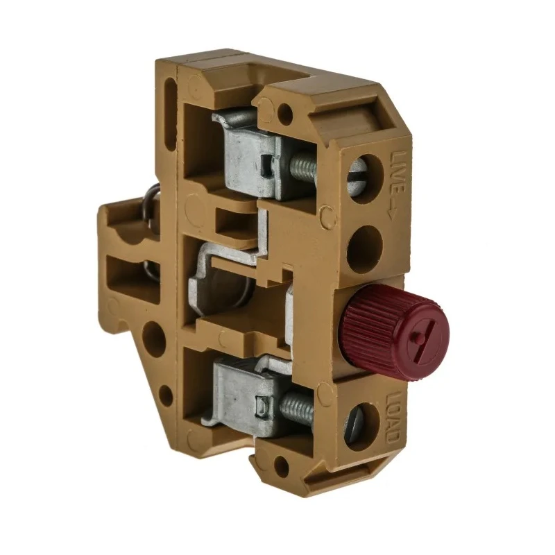Weidmüller SAKS Series Fused DIN Rail Terminal Yellow 10mm² 1-Level Fused Screw 0211120000