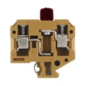 Weidmüller SAKS Series Fused DIN Rail Terminal Yellow 10mm² 1-Level Fused Screw 0211120000