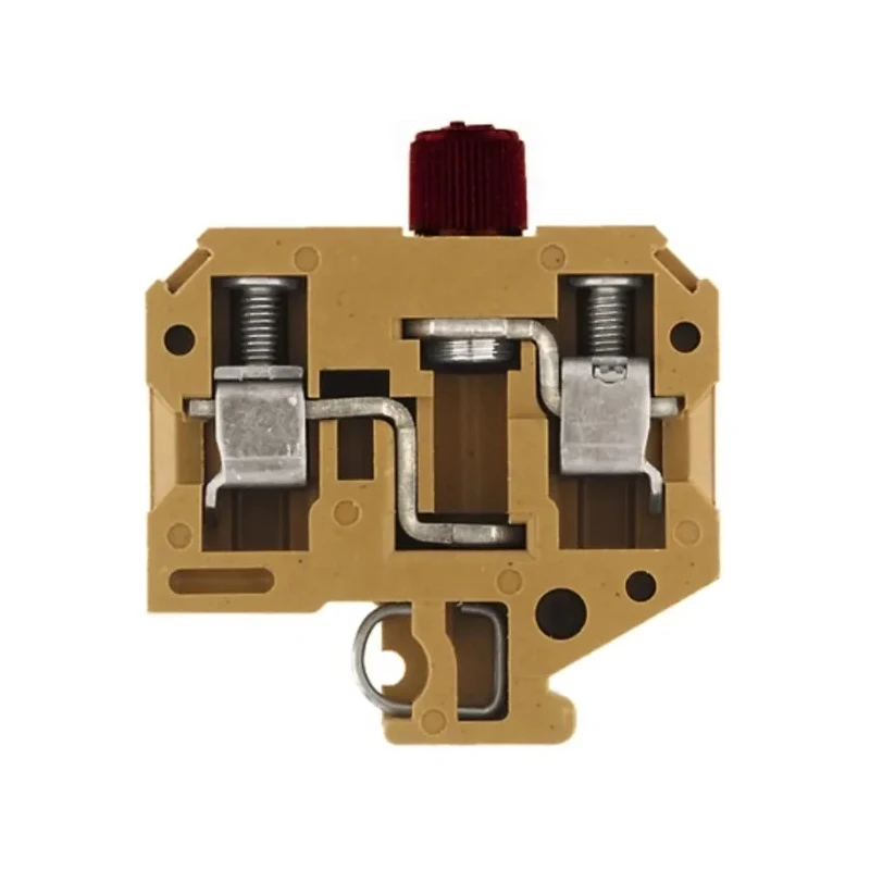 Weidmüller SAKS Series Fused DIN Rail Terminal Yellow 10mm² 1-Level Fused Screw 0211120000