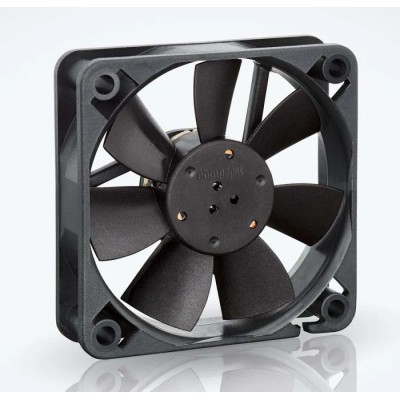 ebm-papst 600 F Series 60 mm x 60 mm x 15 mm Rectangular Sleeve Bearing Axial Fan, 12V DC, 15 m³/h, 330 mW, IP20 