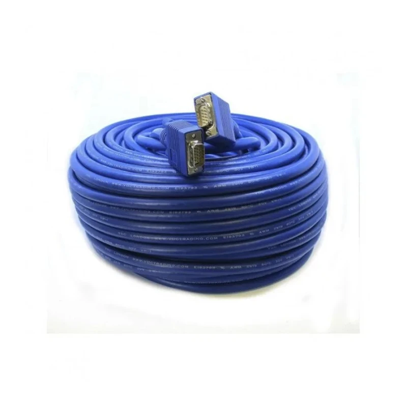 Van Damme Male VGA to Male VGA Cable 30 m Blue 30V PVC Jacket 104-244-230