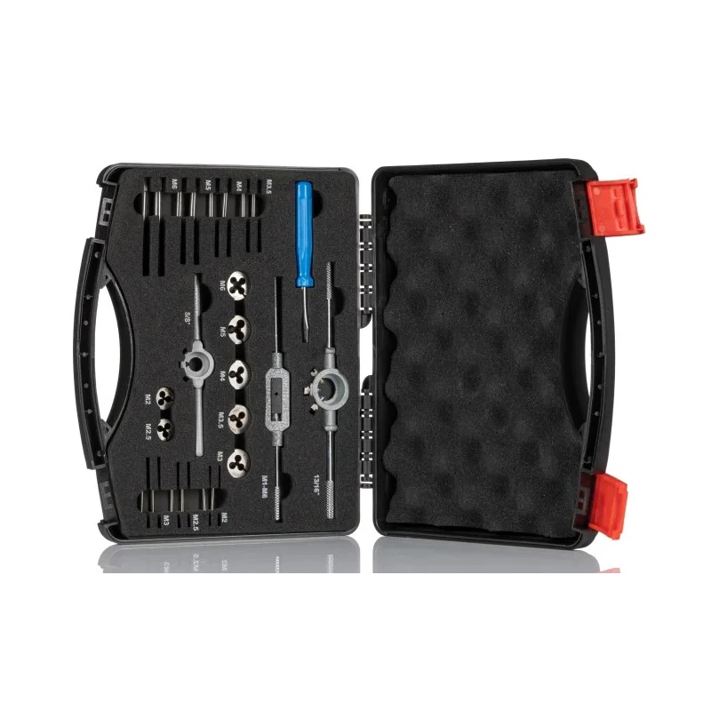 RS PRO 25-Piece HSS Tap & Die Set M2 to M6 for Metal Threading 427-913