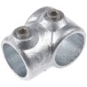RS PRO T-Connector Connecting Component Strut Profile Type 1 Cast Iron Round Tube Size 33.7 mm 286-3308