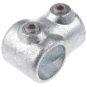RS PRO T-Connector Connecting Component Strut Profile Type 1 Cast Iron Round Tube Size 33.7 mm 286-3308
