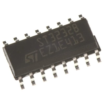 STMicroelectronics 2-Channel Line Transceiver CMOS/TTL 3V-5.5V, Surface Mount SOIC 16-Pin ST3232BDR
