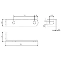 RS PRO Steel Enclosure Accessory Bracket 10mm Width, 1.2 mm Thickness, Zinc Plated Steel 428-001