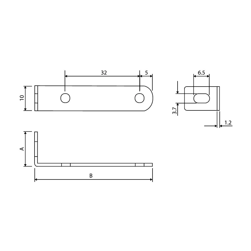RS PRO Steel Enclosure Accessory Bracket 10mm Width, 1.2 mm Thickness, Zinc Plated Steel 428-001