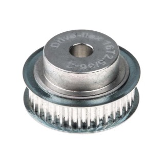 RS PRO Timing Belt Pulley Aluminium 6 mm Belt Width 2.5 mm Pitch, 36 Teeth A1 16T2.5/36-2