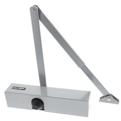 Briton Silver Overhead Adjustable Door Closer , Hold Open, Fire Door Compatible, Maximum Door Width 1.1m 80kg Load 2003V.SES